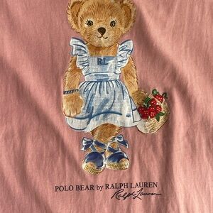 Polo Ralph Lauren Pink Tee dress with Polo Bear Graphic